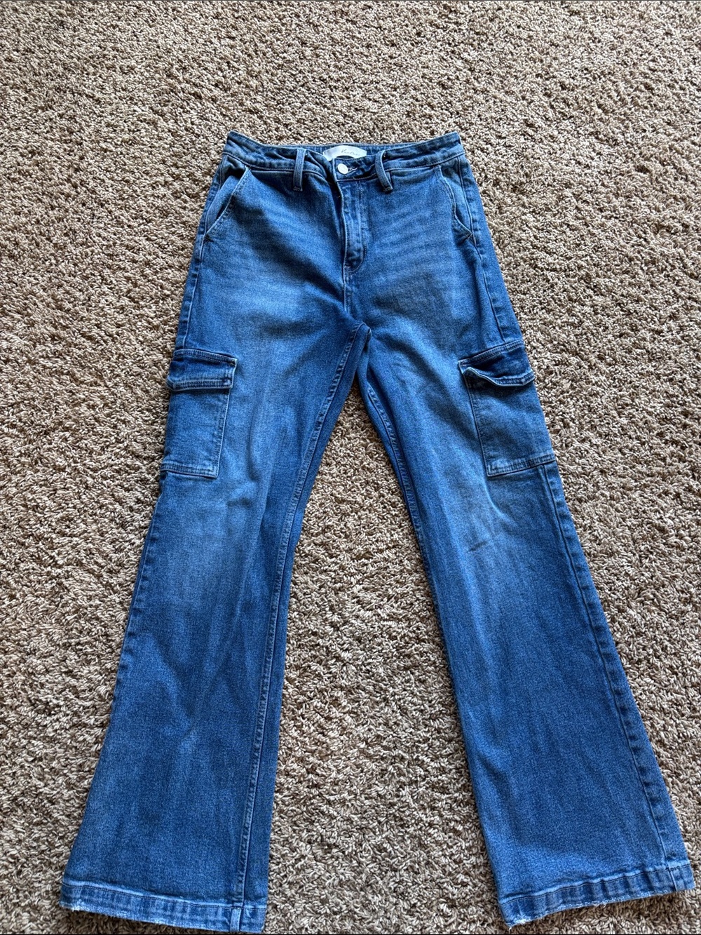 Women’s KanCan Blue Cargo Jeans